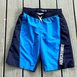 ABERCROMBIE Kids Boys Size 15/16 Swim Trunks Blue.